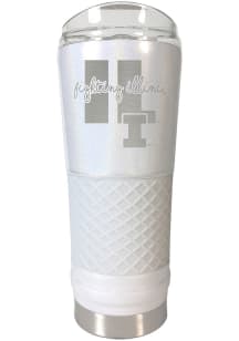Illinois Fighting Illini 24 oz Opal Stainless Steel Tumbler - White