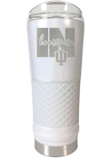 Indiana Hoosiers 24 oz Opal Stainless Steel Tumbler - White