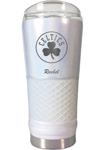 Boston Celtics Personalized 24 oz Opal Stainless Steel Tumbler - White