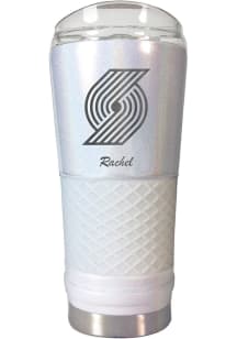 Portland Trail Blazers Personalized 24 oz Opal Stainless Steel Tumbler - White