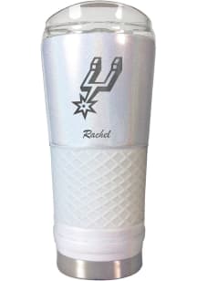 San Antonio Spurs Personalized 24 oz Opal Stainless Steel Tumbler - White