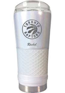 Toronto Raptors Personalized 24 oz Opal Stainless Steel Tumbler - White
