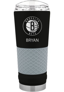 Brooklyn Nets Personalized 24 oz Team Color Stainless Steel Tumbler - Black