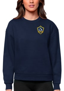 Antigua LA Galaxy Womens Navy Blue Victory Crew Sweatshirt