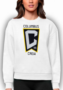 Antigua Columbus Crew Womens White Full Front Victory Crew Sweatshirt