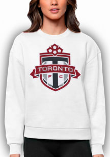 Antigua Toronto FC Womens White Full Front Victory Crew Sweatshirt