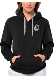 Antigua Minnesota United FC Womens Black Victory Hooded Sweatshirt