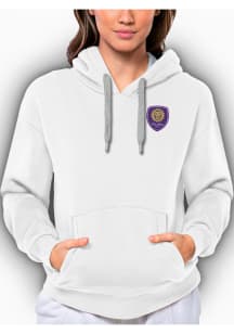 Antigua Orlando City SC Womens White Victory Hooded Sweatshirt