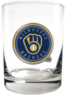Milwaukee Brewers 14oz Emblem Rock Glass - Navy Blue