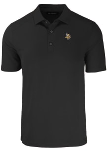 Cutter and Buck Minnesota Vikings Mens Black Forge Recycled Short Sleeve Polo