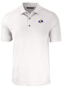 Cutter and Buck Los Angeles Rams Mens White Forge Recycled Short Sleeve Polo