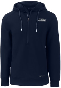 Cutter and Buck Seattle Seahawks Mens Navy Blue Roam Long Sleeve Hoodie