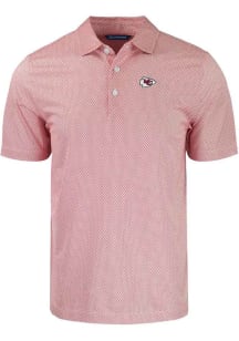 Cutter and Buck Kansas City Chiefs Mens White Pike Symmetry Short Sleeve Polo