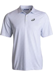 Cutter and Buck Philadelphia Eagles Mens White Pike Pebble Short Sleeve Polo