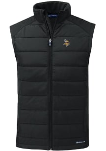 Cutter and Buck Minnesota Vikings Mens Black Evoke Sleeveless Jacket