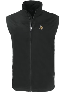 Cutter and Buck Minnesota Vikings Mens Black Charter Sleeveless Jacket