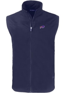 Cutter and Buck Buffalo Bills Mens Navy Blue Charter Sleeveless Jacket