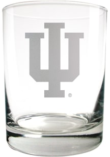Indiana Hoosiers 14oz Laser Etch Rock Glass - Crimson