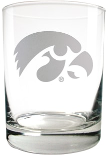 Iowa Hawkeyes 14oz Laser Etch Rock Glass - Black