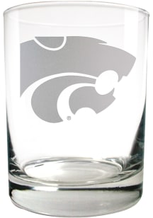 K-State Wildcats 14oz Laser Etch Rock Glass - Purple
