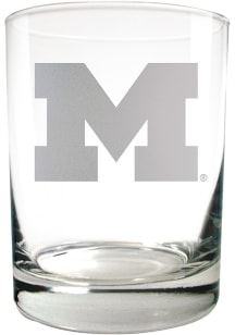 Michigan Wolverines 14oz Laser Etch Rock Glass - Yellow
