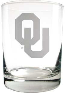 Oklahoma Sooners 14oz Laser Etch Rock Glass - Crimson