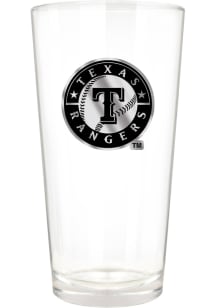 Texas Rangers 16oz Metal Emblem Pint Glass - Red