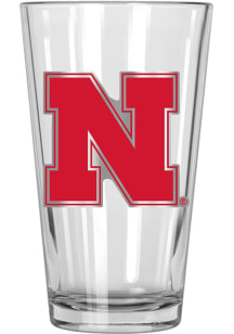 Nebraska Cornhuskers 16oz Metal Emblem Pint Glass - Red