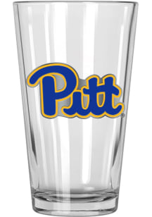 Pitt Panthers 16oz Metal Emblem Pint Glass - Blue