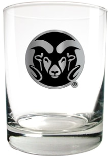Colorado State Rams 14oz Emblem Rock Glass - White