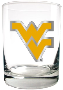 West Virginia Mountaineers 14oz Emblem Rock Glass - White