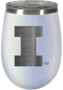 Illinois Fighting Illini 10oz Opal Team Logo Stainless Steel Stemless - White