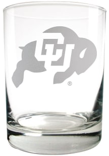 Colorado Buffaloes 14oz Laser Rock Glass - White