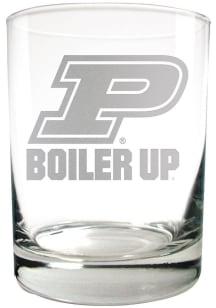Purdue Boilermakers 14oz Laser Rock Glass - White