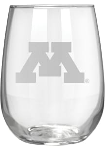 Minnesota Golden Gophers 17oz Stemless Wine Glass - White