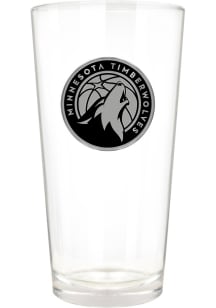 Minnesota Timberwolves 16oz Metal Emblem Pint Glass - Navy Blue