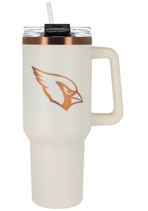 Arizona Cardinals 40oz Cream + Copper Stainless Steel Tumbler - White
