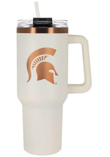 Michigan State Spartans 40oz Cream + Copper Stainless Steel Tumbler - White