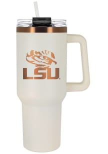 LSU Tigers 40oz Cream + Copper Stainless Steel Tumbler - Purple