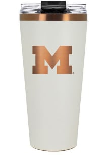 Michigan Wolverines 32oz Cream + Copper Stainless Steel Tumbler - White