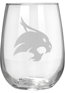 Texas State Bobcats 15oz Stemless Wine Glass - White