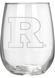 Rutgers Scarlet Knights 15oz Design Stemless Wine Glass - White