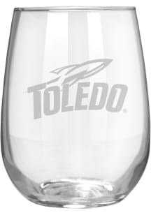 Toledo Rockets 15oz Stemless Wine Glass - White