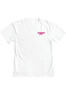 Blue 84 Kansas City White Repeating Graffiti Wordmark Short Sleeve T Shirt