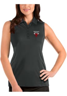 Antigua Chicago Bulls Womens Grey Sleeveless Tribute Polo Shirt
