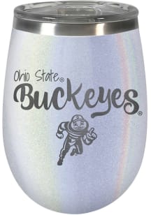 Ohio State Buckeyes 10oz Opal Script Logo Stainless Steel Stemless - White