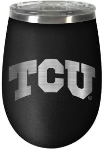 TCU Horned Frogs 10oz Stealth Stemless Wine Stainless Steel Stemless - Black