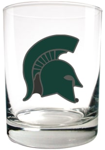 Michigan State Spartans 14oz Emblem Rock Glass - Green