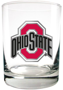 Ohio State Buckeyes 14oz Emblem Rock Glass - Red