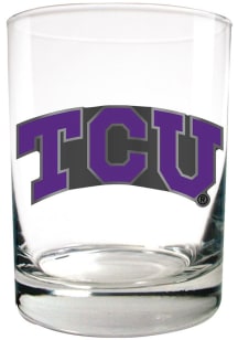 TCU Horned Frogs 14oz Emblem Rock Glass - Purple
